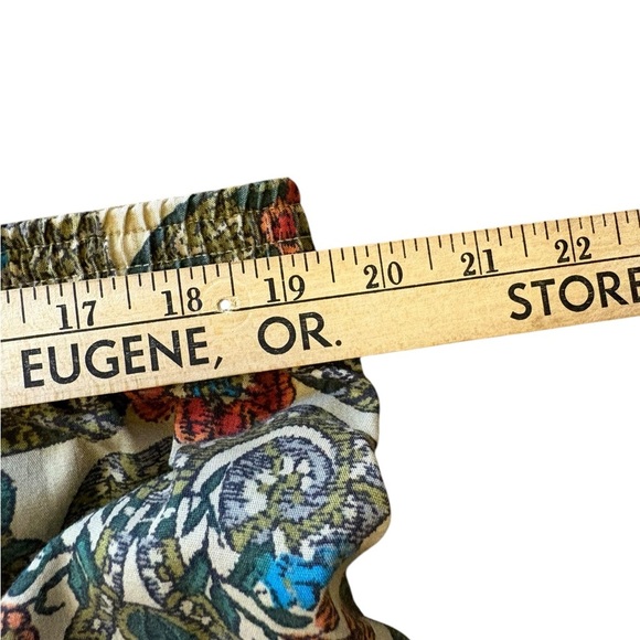 Vintage Anna G Orange Cream Pleated A-Line Skirt - Picture 11 of 15